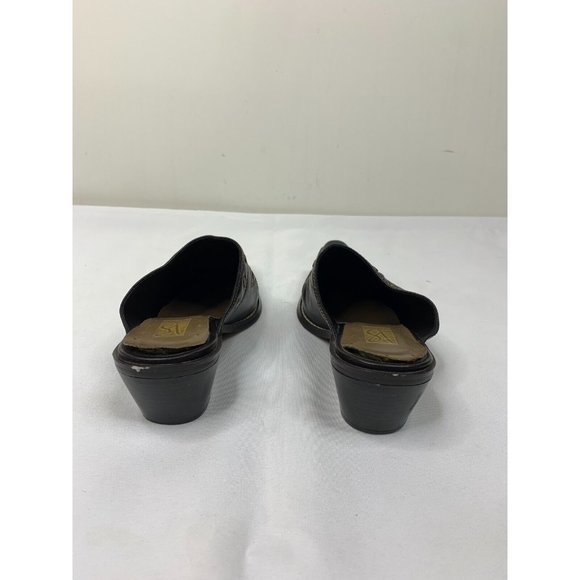 Victoria Spencer Womens 6M Brown Ranger Mule Heel Studded Slip On Clog Shoes - Picture 6 of 11